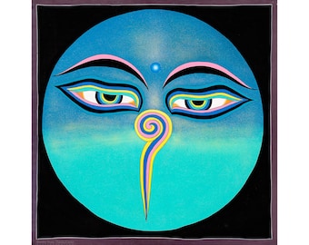 Buddha Eyes: Tranquil Vision for Spiritual Harmony | Hand-Made | Beautiful | Authentic | Wall-Decor | Buddhist Style -A88838