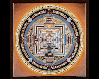 セール - 幸運を呼ぶ曼荼羅画 - ネパールの8つの縁起の良いシンボルの