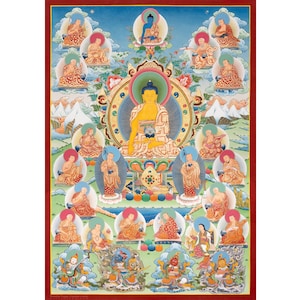 Shakyamuni Buddha Thangka – Sacred Tibetan Art | Buddhist Style | Original | Hand-Made | Authentic -B08098