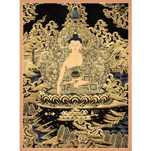 Shakyamuni Buddha: The Tibetan Style Authentic Thangka of Enlightened Wisdom | Hand-Made | Original | Buddhist Art -A92981
