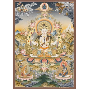 Chenrezig Thangka - Buy Handmade Buddhist Chenrezig Thangka From Nepal