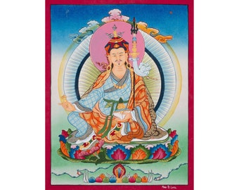 Thangka of the Precious Guru: Padmasambhava, Protector of the Dharma,Unique Spiritual Gift for loved ones - B02468