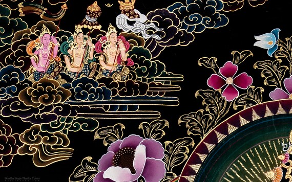 手描きの阿弥陀如来タンカ：室内装飾に最適なチベット美術 - Etsy 日本