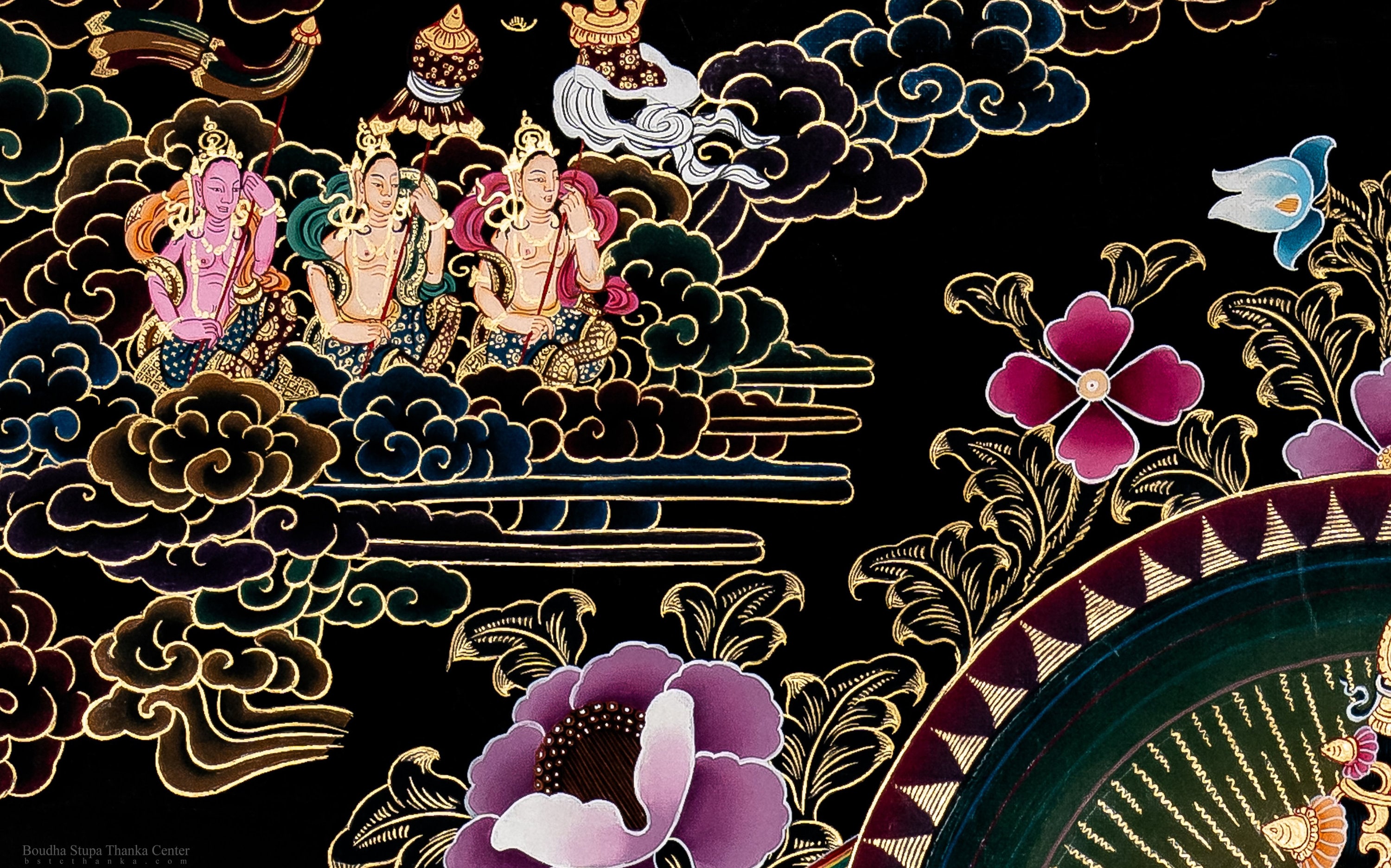 手描きの阿弥陀如来タンカ：室内装飾に最適なチベット美術 - Etsy 日本