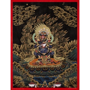 Original Mahakala Thangka: Two-Armed Deity | Hand-Made | Tibetan Art | Authentic | From the Himalayas -B02743