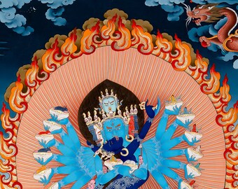チャクラサンヴァラタンカ | 手作りチベット仏教美術 | タントラ神の