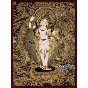 Magic Lapten Tibetan Thanka | Original | Hand-Made | Authentic | Tibetan Style | Buddhist Art -A59410