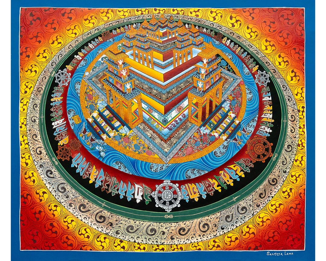 3D Mandala Thangka – Intricate Tibetan Buddhist Art for Depth and ...