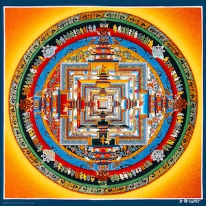 Tibetan Traditional kalachakra Mandala Thangka Art  B11396