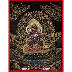 Authentic Two-Armed Mahakala Thangka | Hand-Made | Tibetan Art | Wall-Decoration | Original -B02744