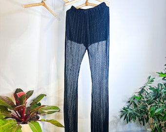 Zara Trafaluc TRF geplooide zwarte doorschijnende broek met ondoorzichtige short
