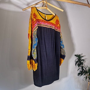 Camisa holgada con mangas globo bordadas de Free People, talla M para mujer imagen 1