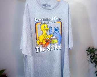 Vintage Sesame Street Graphic T-Shirt, Heather Grey 3X