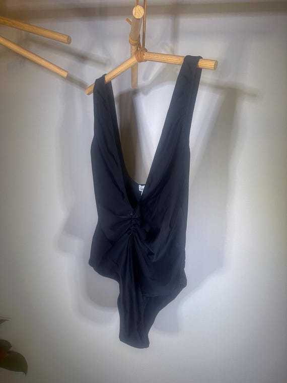 Ganni Black Plunging One Piece Swimsuit, US Women's S - Etsy Ganni Black Plunging One Piece Swimsuit, US Women's S - Etsy