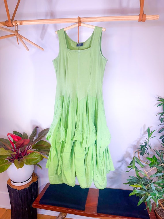 green ruched tank dress Indian Cotton Kimono Robe