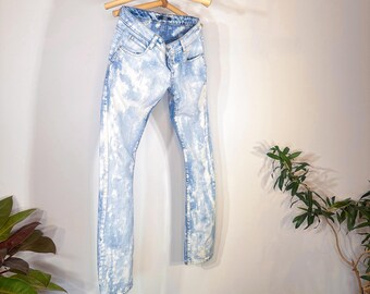 Vintage Ksubi acid wash skinny jeans, grunge rocker (maat 25)