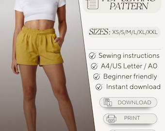 Stylish Linen Shorts Sewing Pattern | Effortless Cotton Comfort for Every Size