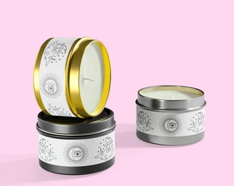 Small Moon Tin Candles Sented Candle Cute Gift Sun And Moon