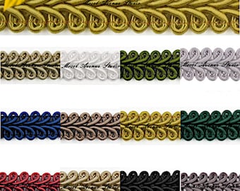 from 5 m Fine decorative border 1 cm wide Color selection Passementerie border Fringes Lace Ribbons Border DE