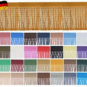 Puede incluir: Una variedad de colores de flecos retorcidos, incluyendo dorado, azul, marrón, blanco, rosa, rojo, negro, amarillo, beige, verde y gris. El fleco tiene aproximadamente 2,5 cm de ancho.