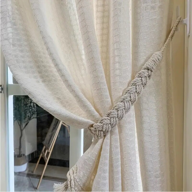 PXBSNB Vorhang Raffhalter 6er Set - Geflochtene Baumwollseile Für Böhmen Style