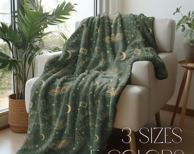 fantasy blanket for book lover gift celestial reading blanket bookish cozy book throw rug fantasy blanket for bookworm gift for book nerd