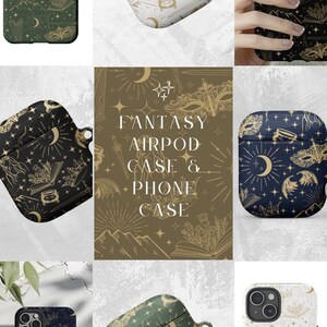 Personalized AirPod case cover for book lover gift fantasy AirPod pro case romantasy with name custom AirPod case book club gift for friend image 8