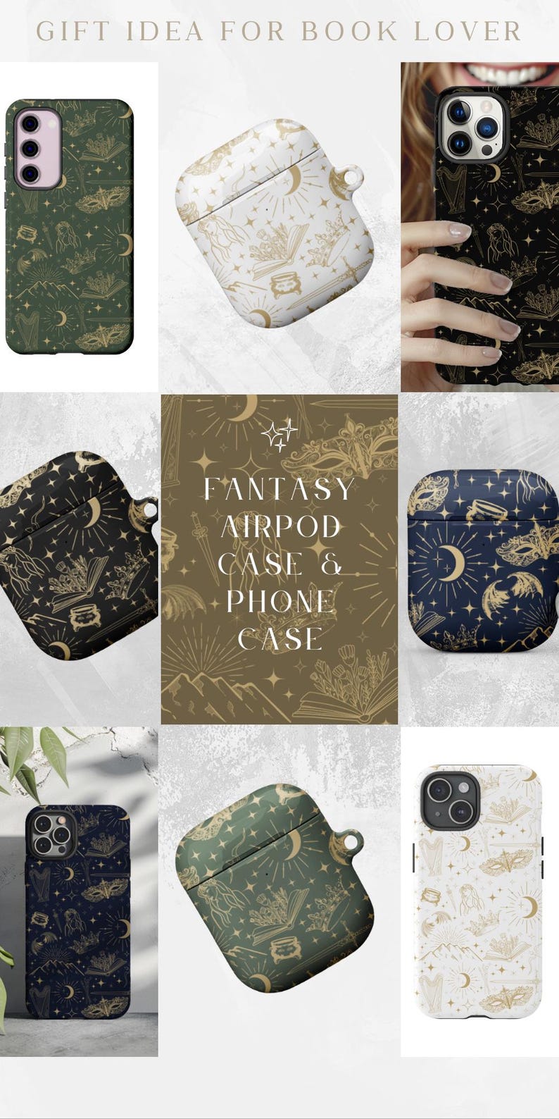 Personalized AirPod case cover for book lover gift fantasy AirPod pro case romantasy with name custom AirPod case book club gift for friend image 8