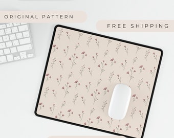 Floral Desk Mat for Home office decor aesthetic desk mat large desk pad minimalist home decor desk accessory wildflower mouse pad botanical