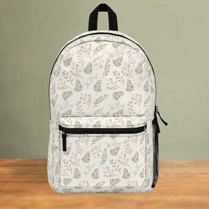 Sac à dos personnalisé neutre pour cartable pour enfant sac à dos botanique avec nom sac à dos de garderie personnalisé sac à langer pour enfant avec nom