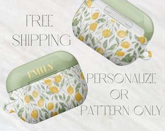 Lemon airpod case personalized airpod pro case 1 and 2 airpod 3 case gen 1 2 airpod case custom cottagecore airpod case gift for friend