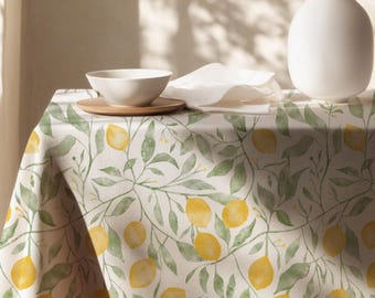 lemon tablecloth housewarming gift Dinner Party fruit theme table cloth gift for new home owner bridal shower decor baby shower tablecloth