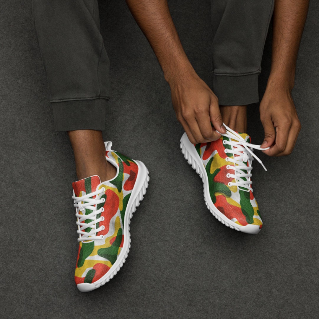 Abstract Tie Dye Men's High Top Shoes