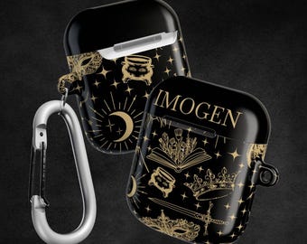 Personalized airpod case cover for book lover gift fantasy airpod pro case romantasy with name custom airpod case book club gift for friend