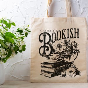 tote bag Book lover Canvas Tote Bag reusable shopping bag booklworm gift for bookworm bookish vintage tote gift for friend book bag for work