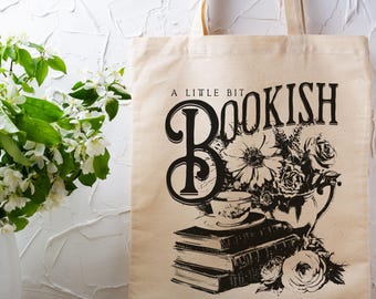 tote bag Book lover Canvas Tote Bag reusable shopping bag booklworm gift for bookworm bookish vintage tote gift for friend book bag for work