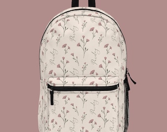 leuke bloemenrugzak voor tieners gepersonaliseerde schooltas leuke rugzak met naam op maat gemaakte peuterrugzak schooltas met naam luiertas