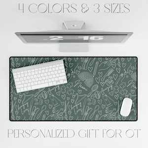 OT Personalized desk mat for occupational therapist gift OT graduation gift mouse pad for OT student thank you therapist office decor