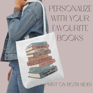 Cartable personnalisé cartable pour amateur de livres, cadeau d'amoureux des livres
