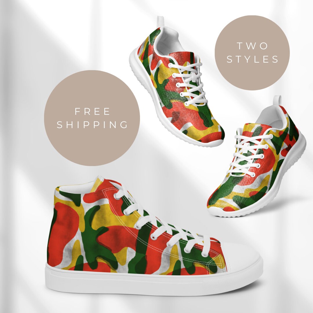 Holographic Abstract Men's Low Top Shoes