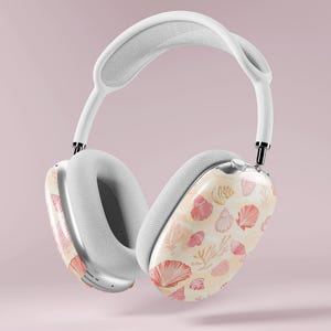 seashell AirPod max case birthday gift daughter cute airpod max cover for girlfriend pink pastel airpod max case beach shell headphone cover