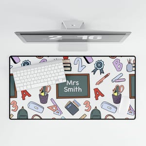 Personalised Teacher Desk Mat Custom Desk Pad for Teacher Desk ...