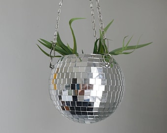 Discokula växthängare, hängande väggkruka, discokula växter glitterkula blomkruka, discokula växtkruka