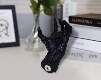 Witch's Demon Hand, satanisch decor, handhaak, handkunst aan de muur, sieradenhouder, occult decor, kettingstandaard