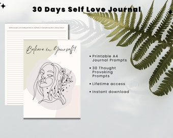Self-Love Journal | Digital Journal | Digital Self Love Journal | Self-Love