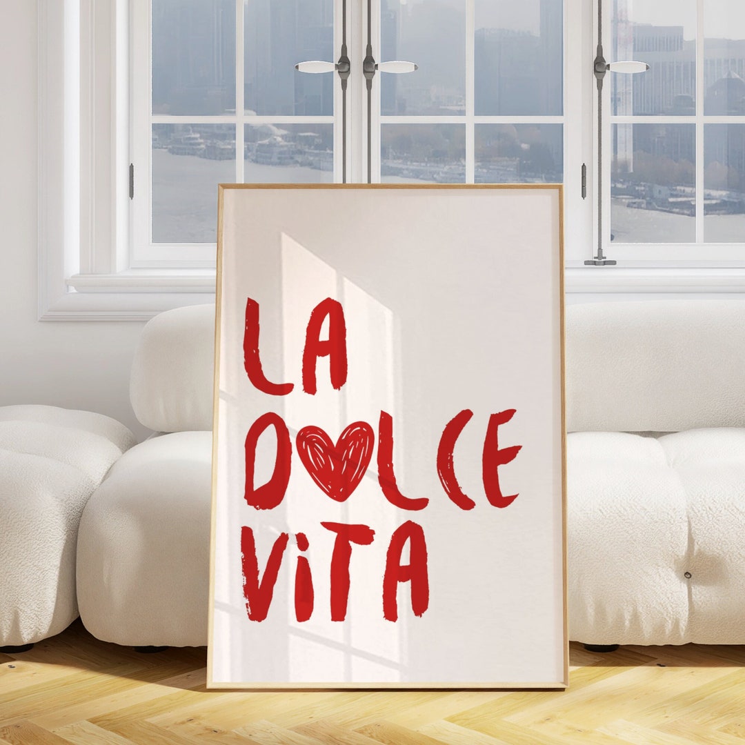 La Dolce Vita Print, Trendy Wall Art Print, Retro Wall Art, Trendy ...
