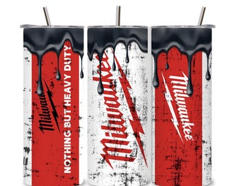 Milwaukee Tumbler, 20oz Stainless Steel Mechanic Gift Tumbler, Handmade 20oz, Engine Filter, Double Wall Insulated, Unique Gift, Oil Drip