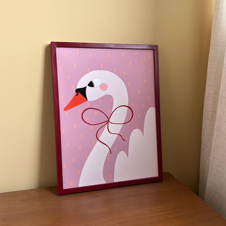 Swan Poster for Kids Room - Nursery Wall Art Decor image 6
