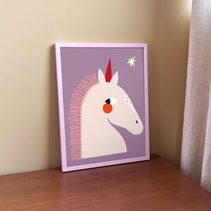 Poster licorne - oeuvre d'art murale magique pour chambre d'enfant image 1