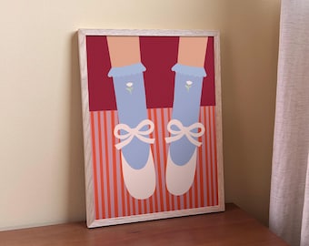 Nursery Wall Art for Kids Room - Vintage Shoes Illustration - Playful Children’s Decor